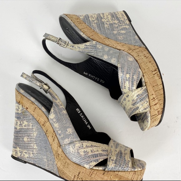 Donald J. Pliner Sacha Wedge Cork Slingback Sandal - Picture 5 of 14